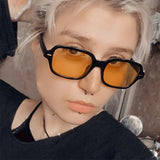 2022 Square Sunglasses Women Men Goggle Designer Glasses Retro Clear Yellow Sunglasses Vintage Rivet Shades UV400 lentes de sol