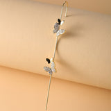 New Ear Needle Wrap Crawler Hook Earrings for Women Surround Auricle Diagonal Stud Copper Inlaid Zircon Piercing Earrings /1 Pc daiiibabyyy