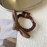 Vintage PU Leather Hair Clips for Women Girls Fashion Geometric Barrettes Headwear Elastic Hair Band Hairpins Hair Accessories daiiibabyyy