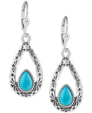 Classic Creativity Silver Color Carving Pattern Inlay Green Stone Drop Earrings for Women Vintage Engagement Party Jewelry daiiibabyyy