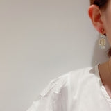 Super lovely candy earring, candy transparent gold foil geometry is irregular and contracted the earring of fashionable woman daiiibabyyy