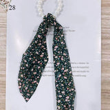 2022  Pearl Elastic Rubber Bands For Girl Bow Print Fashion Hair Accessories Hair Ties 2021 New Korea Women Hair Ropes 28 Style daiiibabyyy