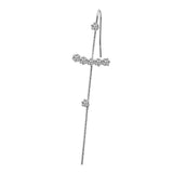 New Ear Needle Wrap Crawler Hook Earrings for Women Surround Auricle Diagonal Stud Copper Inlaid Zircon Piercing Earrings /1 Pc daiiibabyyy