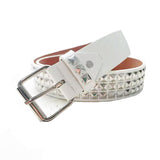 Fashion Harajuku Women Punk Chain Belt Adjustable Black Double/Single Eyelet Grommet Metal Buckle Leather Waistband For Jeans daiiibabyyy