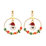 2022 New Christmas Earrings Crystal Snowman Creative Christmas Tree Drop Earrings For Women Girl Party Accessories Jewelry Gifts daiiibabyyy