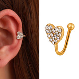 New Fashion Butterfly Clip Earrings Ear hook Copper Ear Clips Earring No Piercing Crystal Ear Cuff For Women Girls Jewelry Gifts daiiibabyyy
