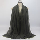 wholesale price 70*180cm women muslim crinkle hijab scarf femme musulman soft cotton headscarf islamic hijab shawls and wraps daiiibabyyy