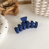 Vintage Klein Blue Hair Clips For Women Simple Geometric Matte Elegant Barrette Crab Hair Claws Hairpins Headwear Hair Accessori daiiibabyyy