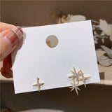 Dominated asymmetric crystal Star modelling earrings fashion Korean joker Women Stud Earrings 2022 New daiiibabyyy
