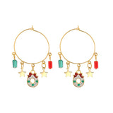 2022 New Christmas Earrings Crystal Snowman Creative Christmas Tree Drop Earrings For Women Girl Party Accessories Jewelry Gifts daiiibabyyy