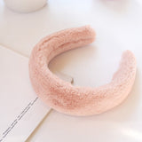 Winter Thick Furry Hairband Faux Fur Plush Headband Retro Headwear Warm Wide White Fluffy Headbands Hair Accessories For Women daiiibabyyy