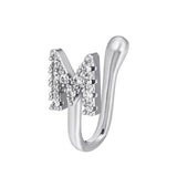 New Copper Alphabet Fake Nose Ring Cuff Non Piercing Letter Nose Ring Clip on Fake Nose Piercing Jewelry Ear Cuff Earring Women daiiibabyyy