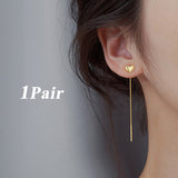 Long Tassel Drop Butterfly Heart Earrings Silver Gold Color 2022 Fashion Hanging Women Earrings Summer Jewelry Girls Party Gift daiiibabyyy