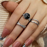 17KM Retro Silver Color Flower Butterfly Skull Rings Set For Women Men Punk Hiphop Animal Angel Wings Finger Rings Gift Jewelry daiiibabyyy