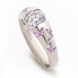 Creative Women Fashion Butterfly Ring Silver Color Inlaid White Stone Engagement Rings for Women Bridal Wedding Jewelry daiiibabyyy