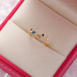 New Fashion Crystal Flower Branch Leaf Adjustable Finger Rings for Women Rose Gold Zircon Open Ring Glamour Wedding Jewelry Gift daiiibabyyy