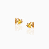 Lost Lady New Ins Inlaid Colorful Zircon Earrings Cute Gold-plated Zircon Stud Earrings For Women Girls Fashion Piercing Jewelry daiiibabyyy