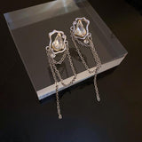 2022  New Long Metal Tassels Fashion Heart Drop Earrings Contracted Geometrical Irregular Fine Women Dangle Earrings Jewelry daiiibabyyy