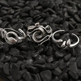 2022 New Vintage Snake Shape Rings for Women Men Gothic Silver Color Animal Exaggerated Metal Alloy Finger Ring Sets Jewelry daiiibabyyy