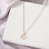 Fashion Multilayer Pearl Necklace for Women Korean Elegant Round Pendant Necklaces Wedding Jewelry Gifts daiiibabyyy