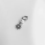 1PCS Fashion Reflective Imitation Pearl Small Sun Drop Earrings Stainless Steel Pendant Jewelry For Women Trendy Dangle Earring daiiibabyyy