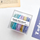 50Pcs/Box Children Girls Hair Bands Candy Color Hair Ties Colorful Basic Simple Rubber Band Elastic Scrunchies Hair Accessories daiiibabyyy