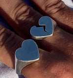 Lost Lady Broken Heart Ring Fashion Heart-Shaped Ring Alloy Jewelry Wholesale Direct Sales daiiibabyyy