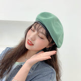 Summer Fashion Beret Hat Women Flat Cap Hats Lady Girl Berets Hat Bone Female Franch Style 90 s Girls Painter Hat daiiibabyyy