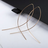 New Hot Sale Fashion Metal Drop Earrings for Women Vintage Water Droplets Hoop Earrings 2022 Trend Korean Fashion Jewelry Gift daiiibabyyy