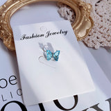 Daiiibabyyy 1Pcs Gradient Crystal Butterfly Stud Earrings For Girl Titanium steel Helix Screw Piercing Ear Bone Nails Tragus Earring Jewelry