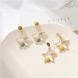 SHANGZHIHUA Star studs earrings, candy colored earrings, women for earrings, new Korean fashion jewelryï¼?022 New