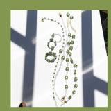 Fresh new Avocado Green Flower Bracelet for Spring 2022, Korean Fashion Woman for Bracelet, Colorful Beaded Flower Jewelry Gift daiiibabyyy