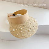Wide Large Brime Straw Sun Hats Women Floppy Summer Beach Sun Hat Button Cap Summer Truck For Women Anti-uv Visor Cap Female daiiibabyyy