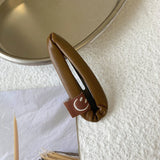 Vintage PU Leather Hair Clips for Women Girls Fashion Geometric Barrettes Headwear Elastic Hair Band Hairpins Hair Accessories daiiibabyyy