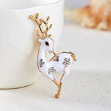 New Fashion Christmas Cute Small Deer Brooches for Women Men Sika Deer Xmas Elk Animal Brooch Pin Coat Lapel Pin Lovers Gift daiiibabyyy