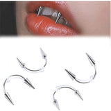 Daiiibabyyy Stainless Steel Vampire Teeth Smiley Piercing Jewelry Tooth Fangs Pack of 10 Traditional Zombie Decoration Halloween Cosplay