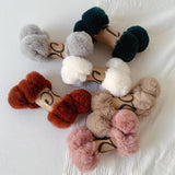 1Pcs Lovely Thicken Plush Scarf Soft Children's Neck Warmers Solid Color Faux Rabbit Fur Kids Fashion Scarf  Winter Outdoor daiiibabyyy