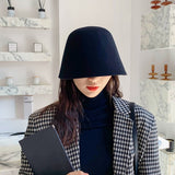 Vintage Bucket Hat Cap Panama Women Men Vintage Winter Wool Fisherman Men Hip Hop Caps Casual Men Fashion Caps Flat Woman's Hats daiiibabyyy