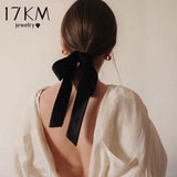 17KM Vintage Black Velvet Bow Elastic Hair Bands For Women Girls Hair Ribbon Scrunchies Hair Tie Headwear Hair Accessories daiiibabyyy