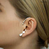HUANZHI2020 New Lava Gold Metal Ear Cuff Earrings without Piercing Geometric Cartilage Earring Punk for Women Girl party Jewelry daiiibabyyy