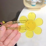 Transparent Arcylic Smile Sunflower Candy Color Babe Clip Duckbill Clip Hairpin 2021 Summer Hair Accessories For Women Girls daiiibabyyy