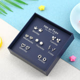 7pairs/set Women Stud Earrings One Week Earrings  Geometric Tassel Earrings High Quality Jewelry Gift daiiibabyyy