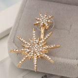Beautiful Shiny Star Hanging Earrings for Women Statement Fashion Funny Female Earring Sparkle Crystal Star Geometry Jewelry Za daiiibabyyy