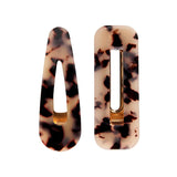 New 2PCS/Set Vintage Leopard Acetate Geometric Hair Clips For Women Girls Headband Fashion Hairpins Barrettes Hair Accessories daiiibabyyy