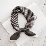 Square Silk Scarf Bandana Polka Dot Stripe Print Hairband Neck Scarfs Women Girls Headbands Hair Tie Shawl Hair Accessories Gift daiiibabyyy