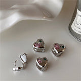 2021 New Fashion Metal Zircon Pentagonal Star Love-Heart EarClip For Women Girls Korean Personality Simplicity All-match Jewelry daiiibabyyy