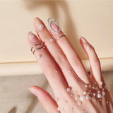 Korean Trendy Nail Ring Metal Line Thin Gothic Rings for Women  Daily Fashion Jewelry daiiibabyyy