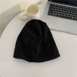 Winter New Face Female Net Red Ear Protection Baotou Cap Retro Knitted Hat for Women Big Head Circumference Sexy and Elegant daiiibabyyy
