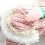 2022 Winter New Cotton Velvet Warm Dog Jumpsuit Jackets Cute Carrot Rabbit Ear Decor Costumes For Small Medium Dog Pet Clothes daiiibabyyy