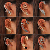 Neogoth Cute Dinosaur Cat Clip on Earrings Ear Cuff Earrings for Women Orecchini Ear Wrap Earcuff Boucle D'oreille Clip Skeleton daiiibabyyy